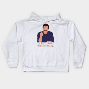 Modern Family Phil I'm the Cool Dad That's My Thang Thumbs Up Mustache Fan Art Kids Hoodie